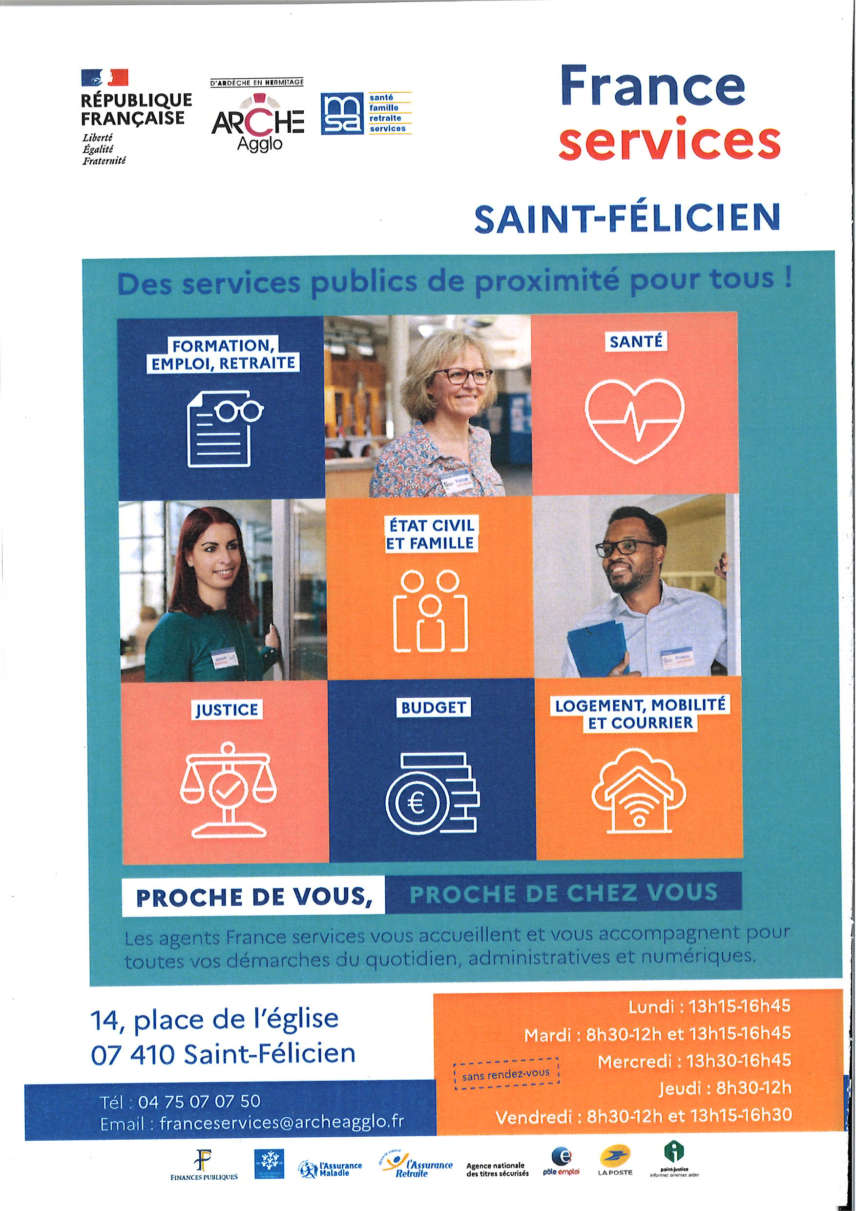 AFFICHE FRANCE SERVICES ST FELICIEN