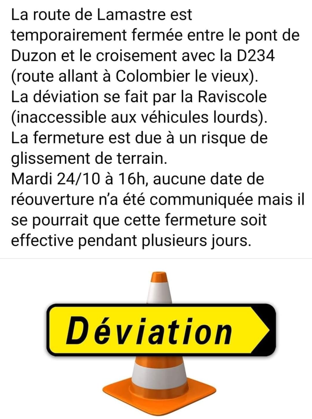 déviation rte de lamastre 10.2023