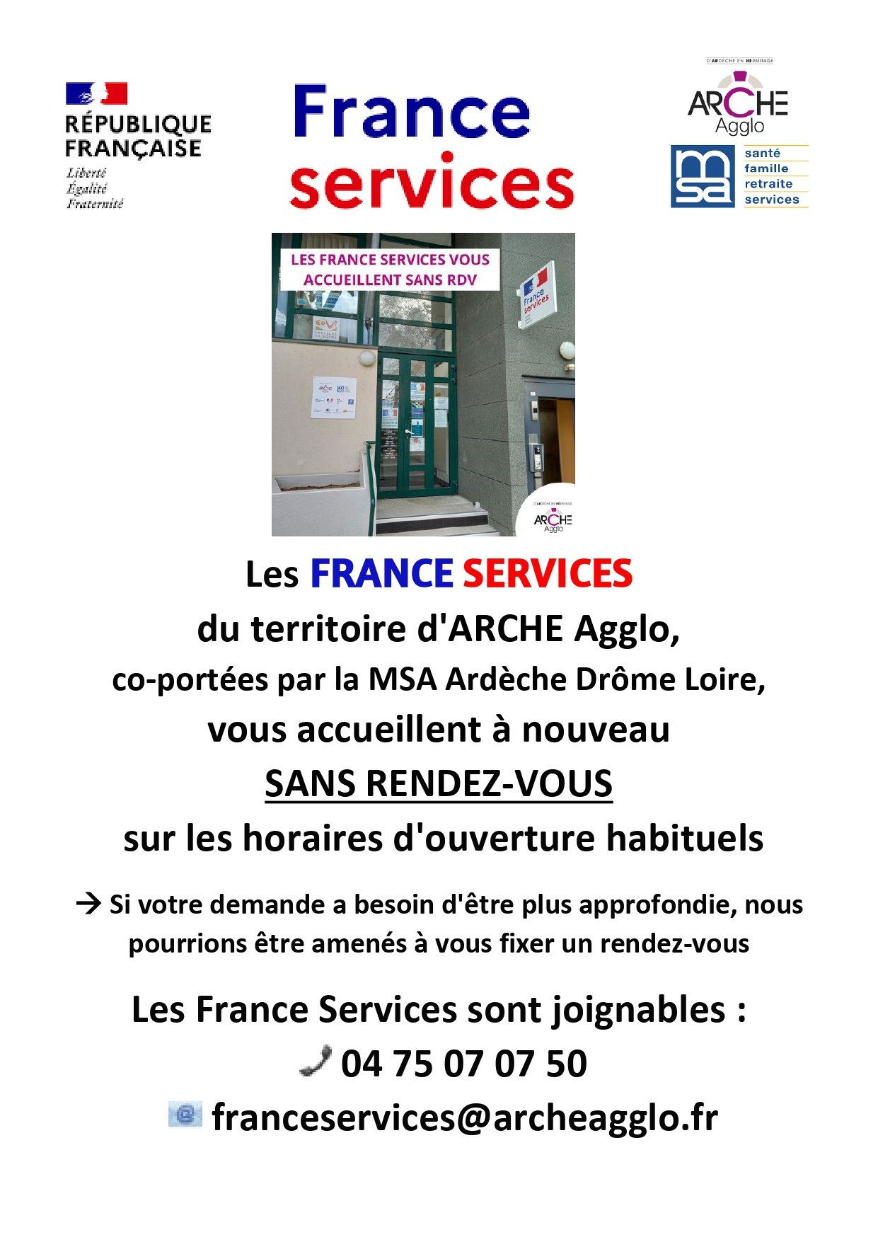 France Services Réouverture sans rendez vous page 0001