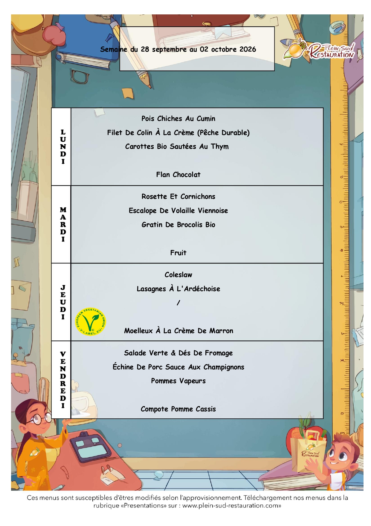 Menu octobre 2026 - page 1