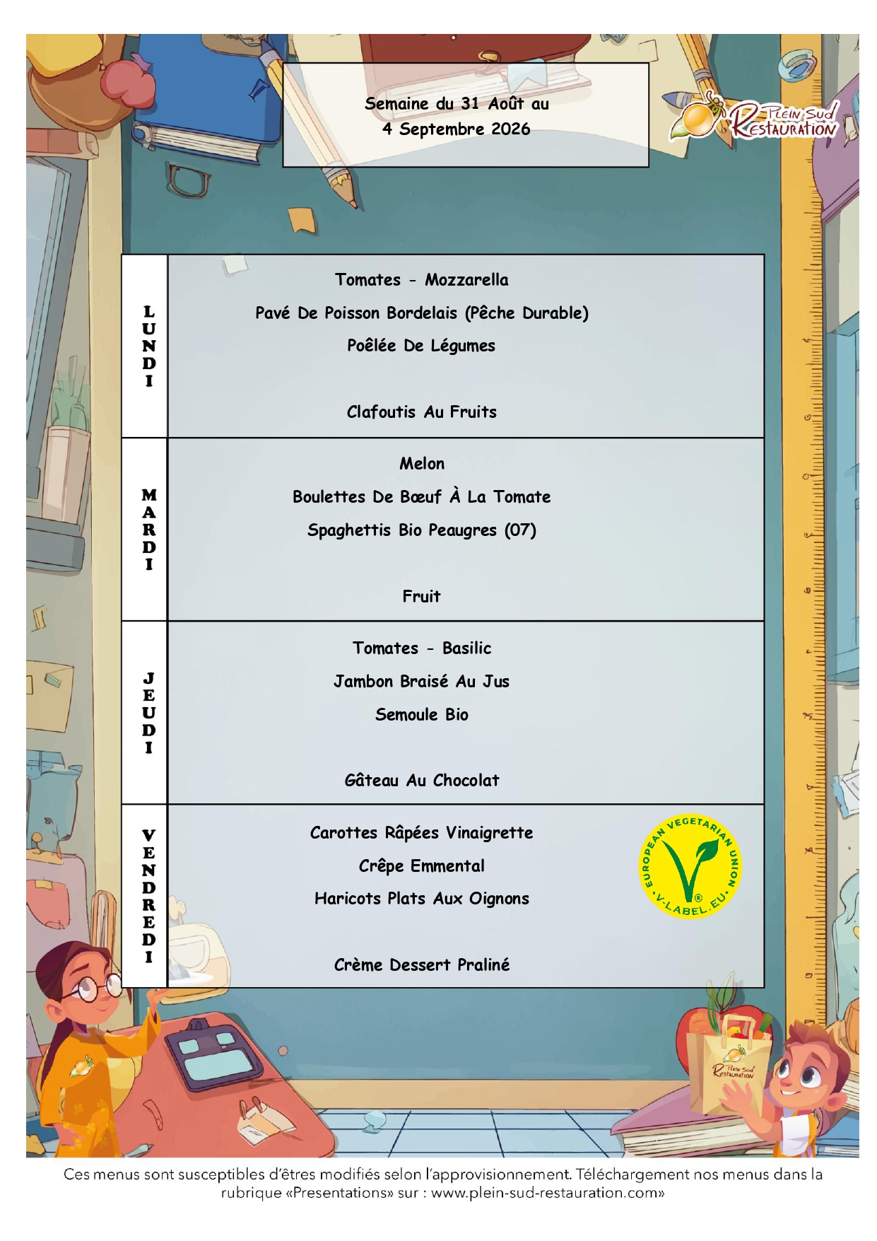 Menu septembre 2026 - page 1