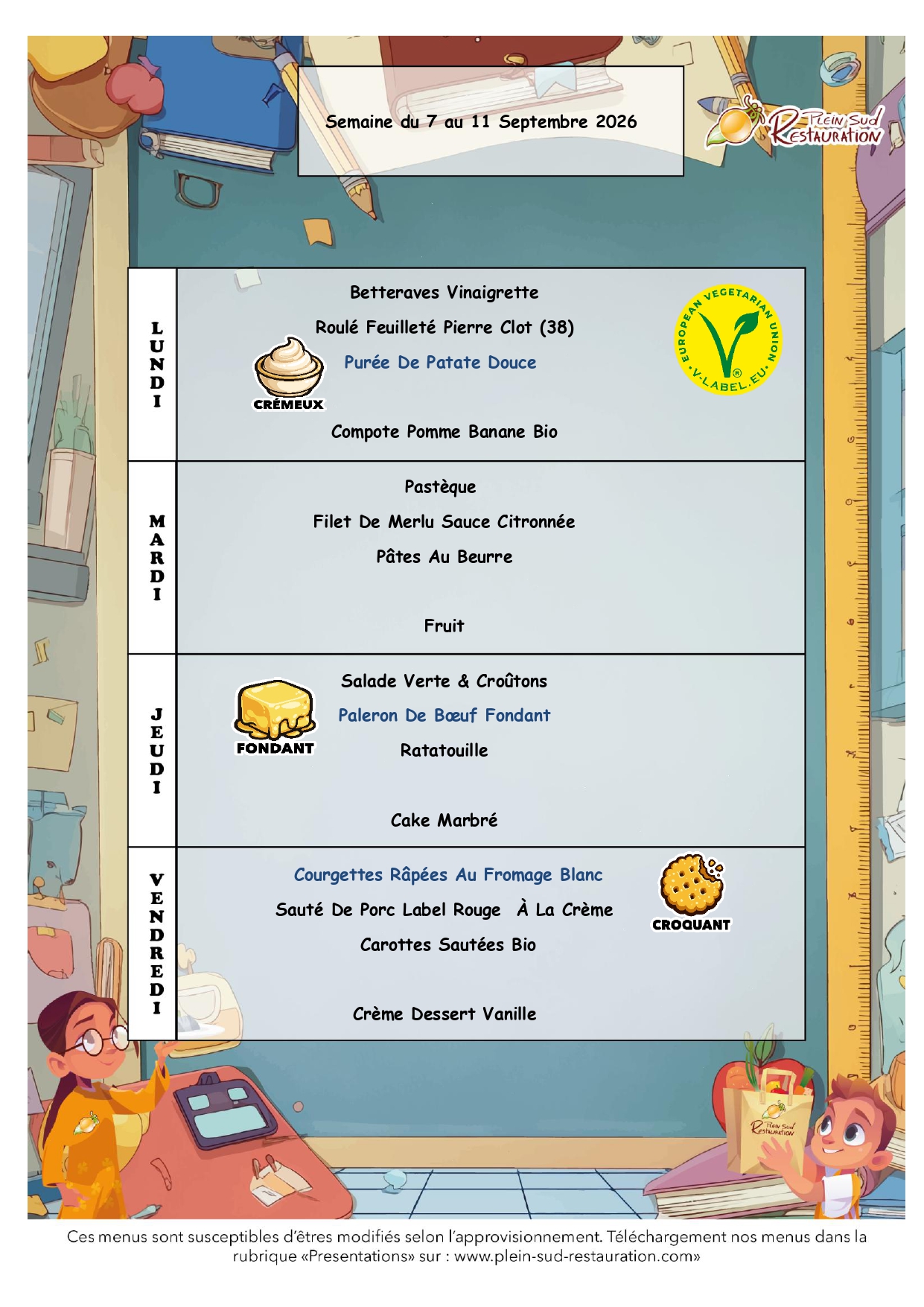 Menu septembre 2026 - page 2